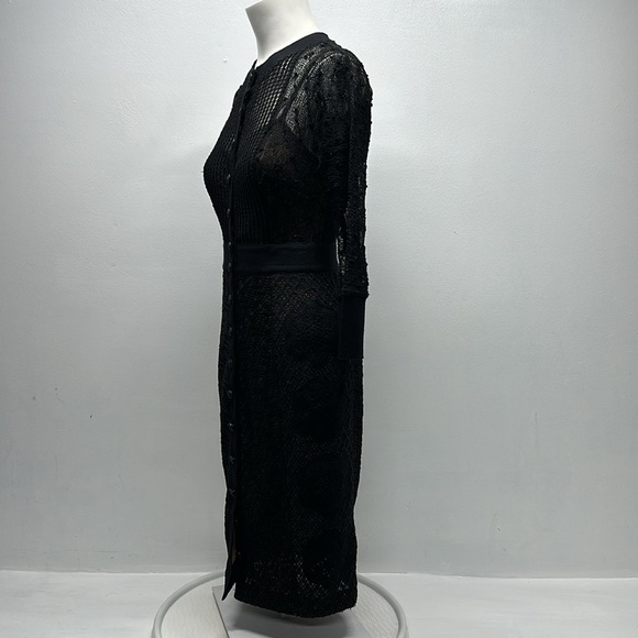 Beguile by Byron Lars Mona Dress Button Down Front  Lace Black Size 0 - Picture 8 of 13